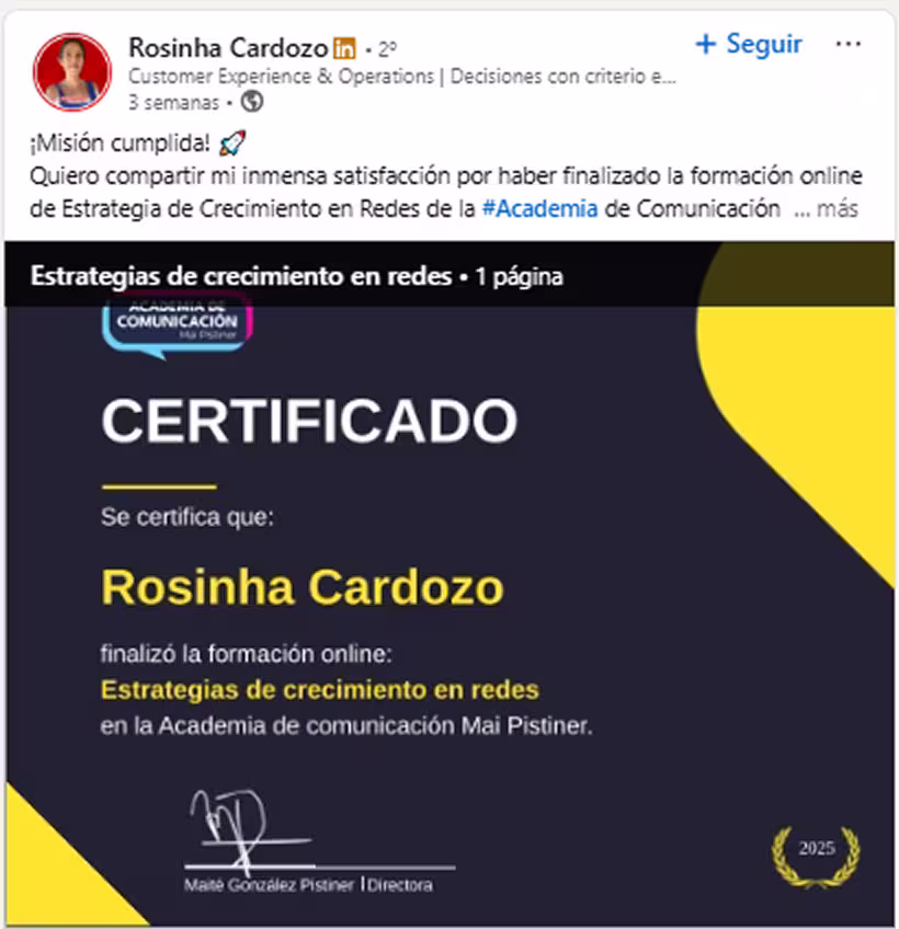 Certificado LinkedIn